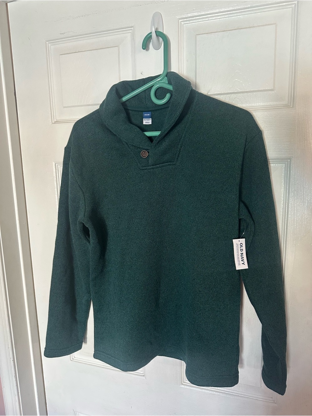 Boy’s Old Navy Dark Green Shawl Collar Pullover Sweater
